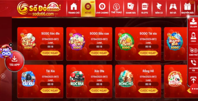 Cổng game cá cược sodo cung cấp nhiều tựa game hấp dẫn